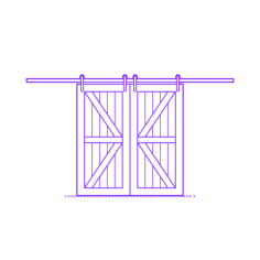 Buildings Surface Mounted Doors Bi Parting Solid Barn Icon Svg Vector, Free Vectors File